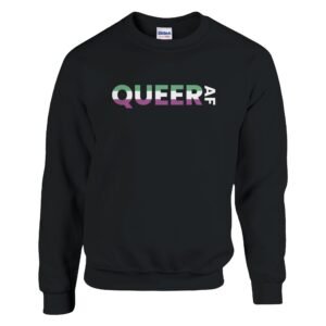 QUEER AF - Crewneck SweatshirtQUEER AF – Crewneck Sweatshirt