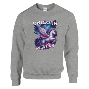 Unicorn Player - Crewneck SweatshirtUnicorn Player – Crewneck Sweatshirt