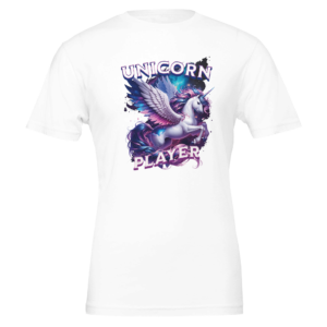 Unicorn Player - Crewneck T-shirtUnicorn Player – Crewneck T-shirt