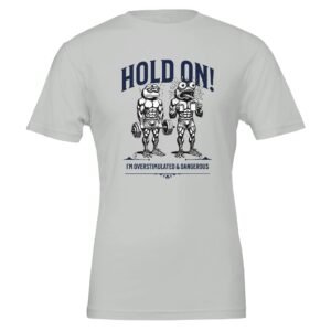 Hold On, Overstimulated & Dangerous - Crewneck T-shirtHold On, Overstimulated & Dangerous – Crewneck T-shirt